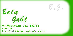 bela gabl business card